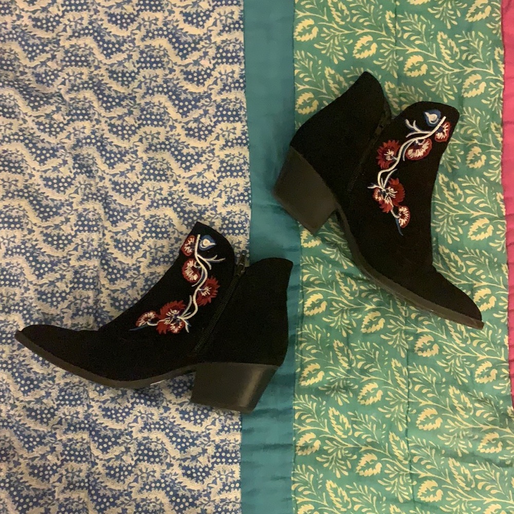 Pointed toe booties